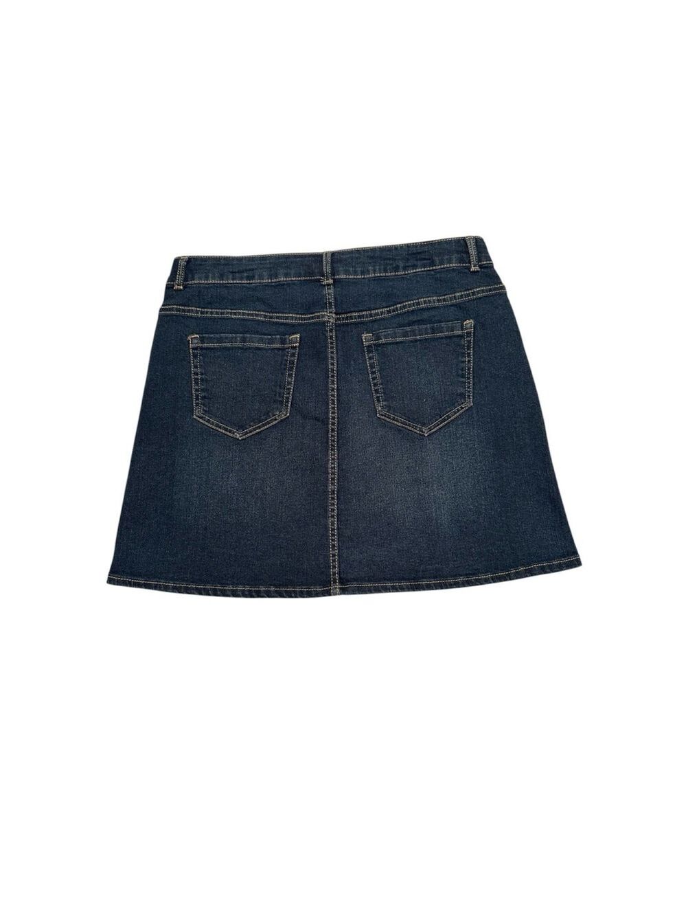 Wonder Nation Destructed Dark Blue Denim Skirt GIRLS Size XXL 18 NEW NWT Zipper - Picture 10 of 12